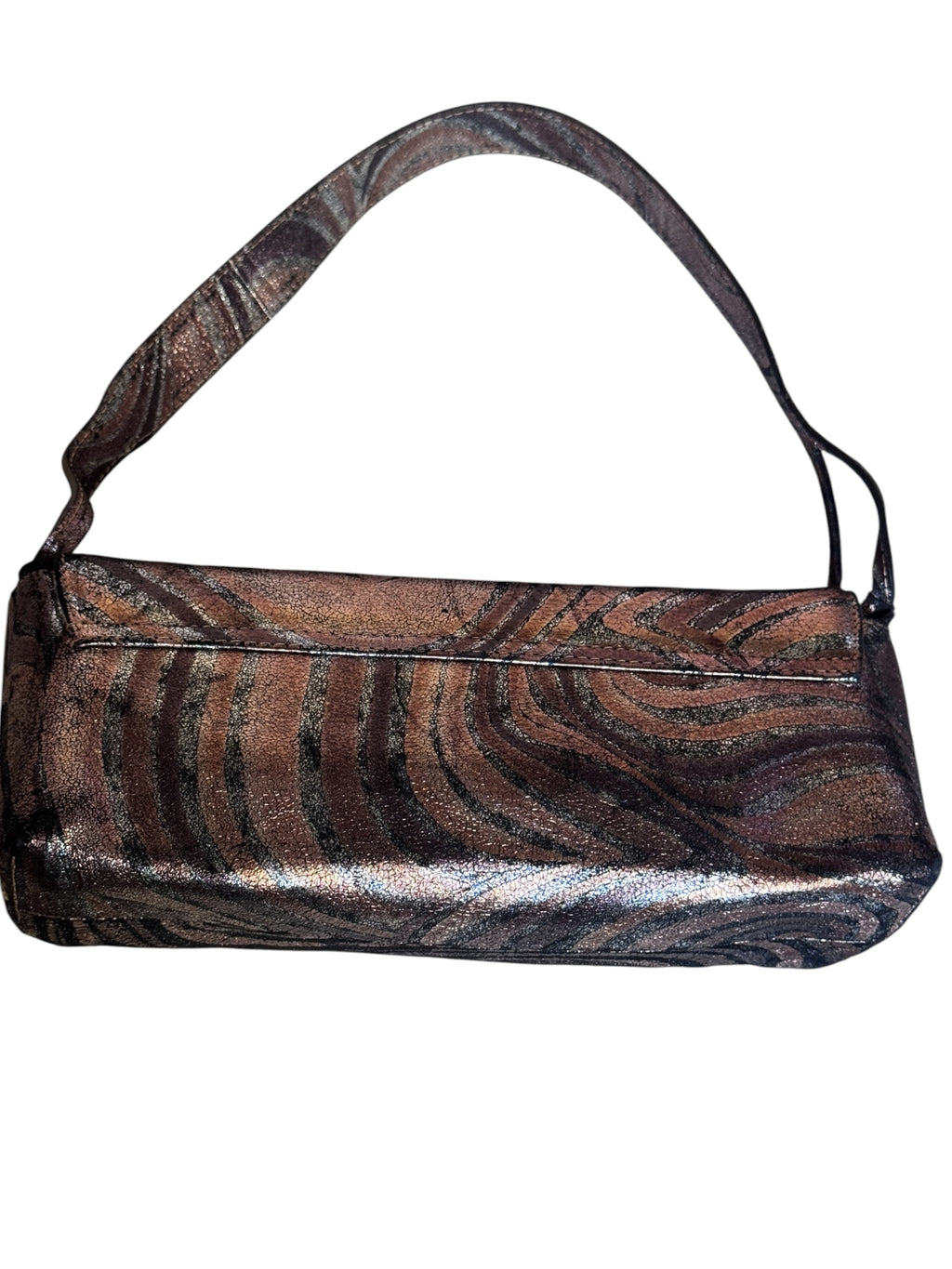No. 26 Italian Vintage Metallic Swirl Y2K Shoulder Bag