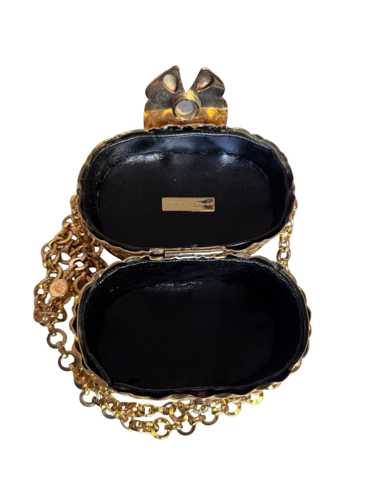 No. 15 Gold Quilted Metal Vanity Bag