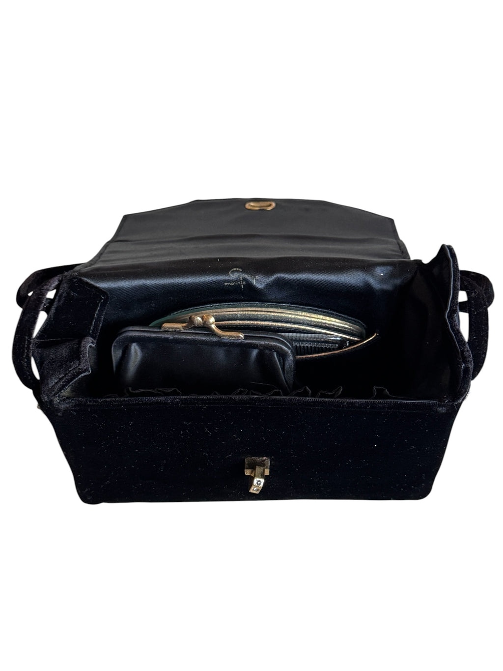 No. 35 Black Velvet Evening Bag + Vanity Set