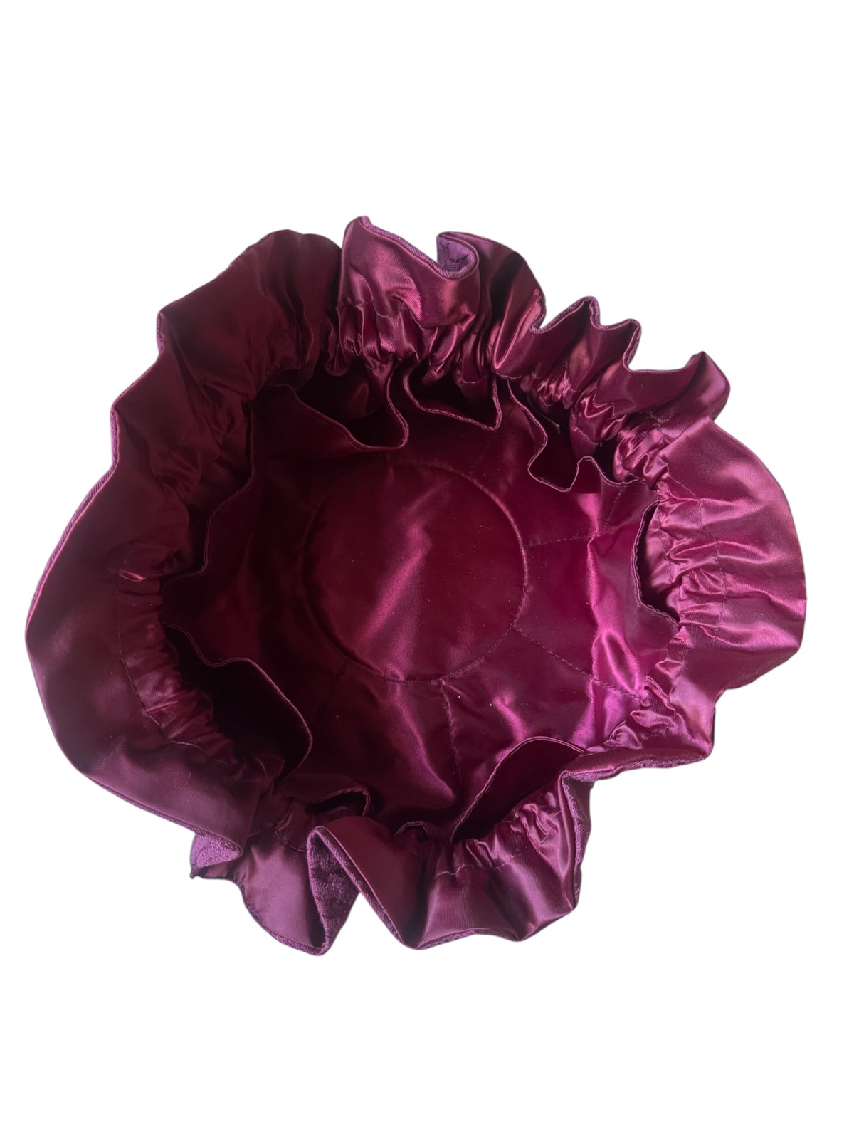 No. 16 Plum Velvet Drawstring Cocktail Bag