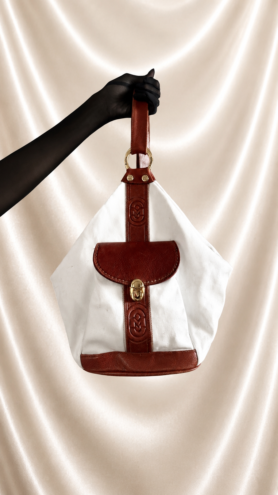 No. 34 Vintage Monogram Canvas Sling Bag