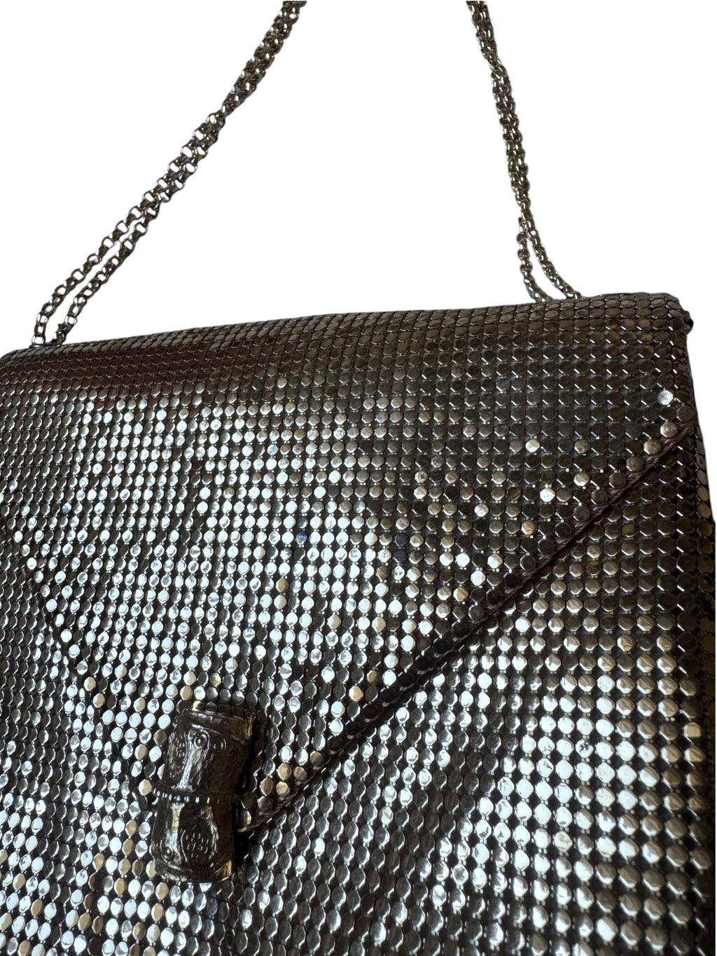 No. 32 Gold Metal Mesh Envelope Bag