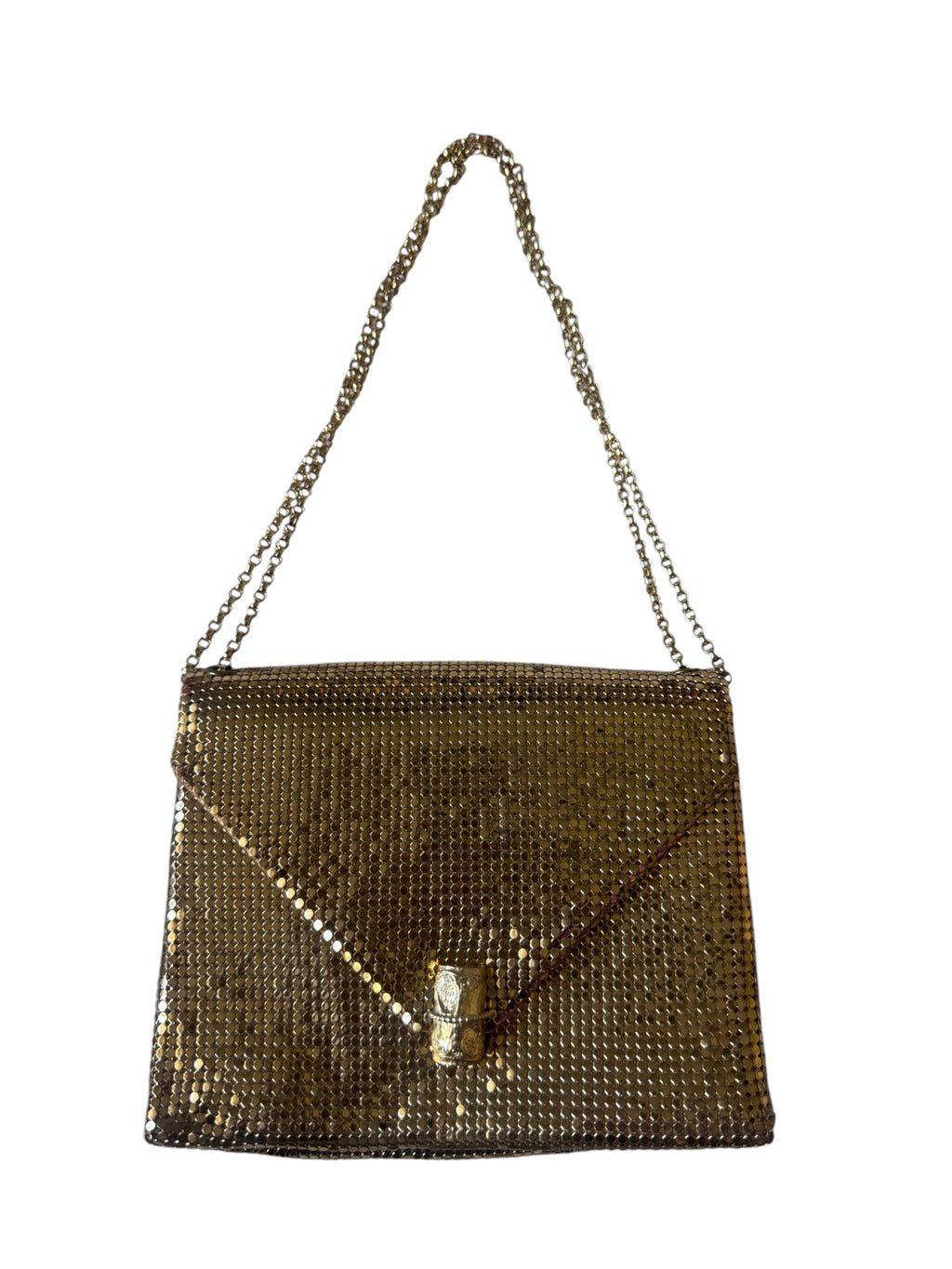 No. 32 Gold Metal Mesh Envelope Bag
