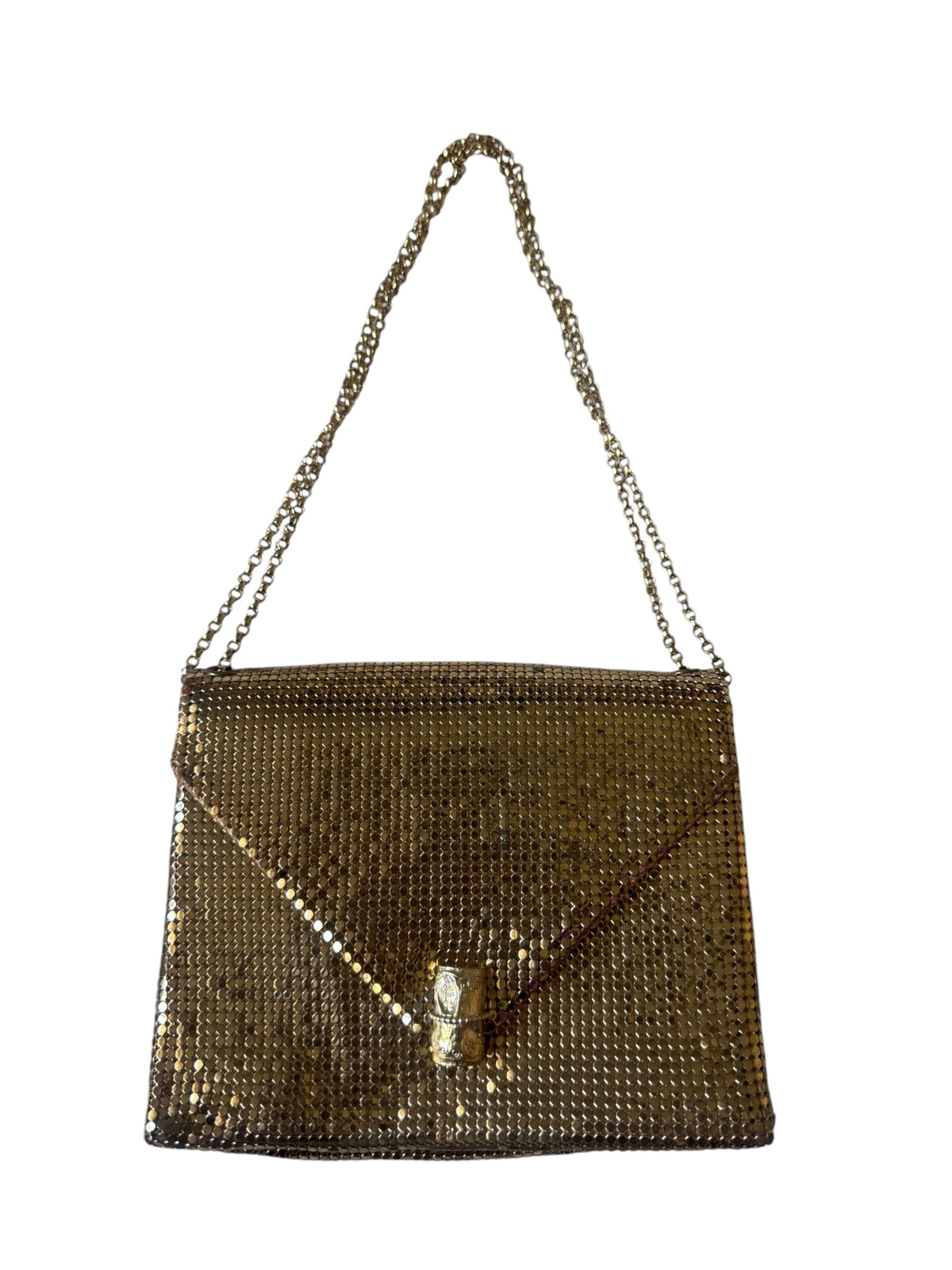 No. 32 Gold Metal Mesh Envelope Bag
