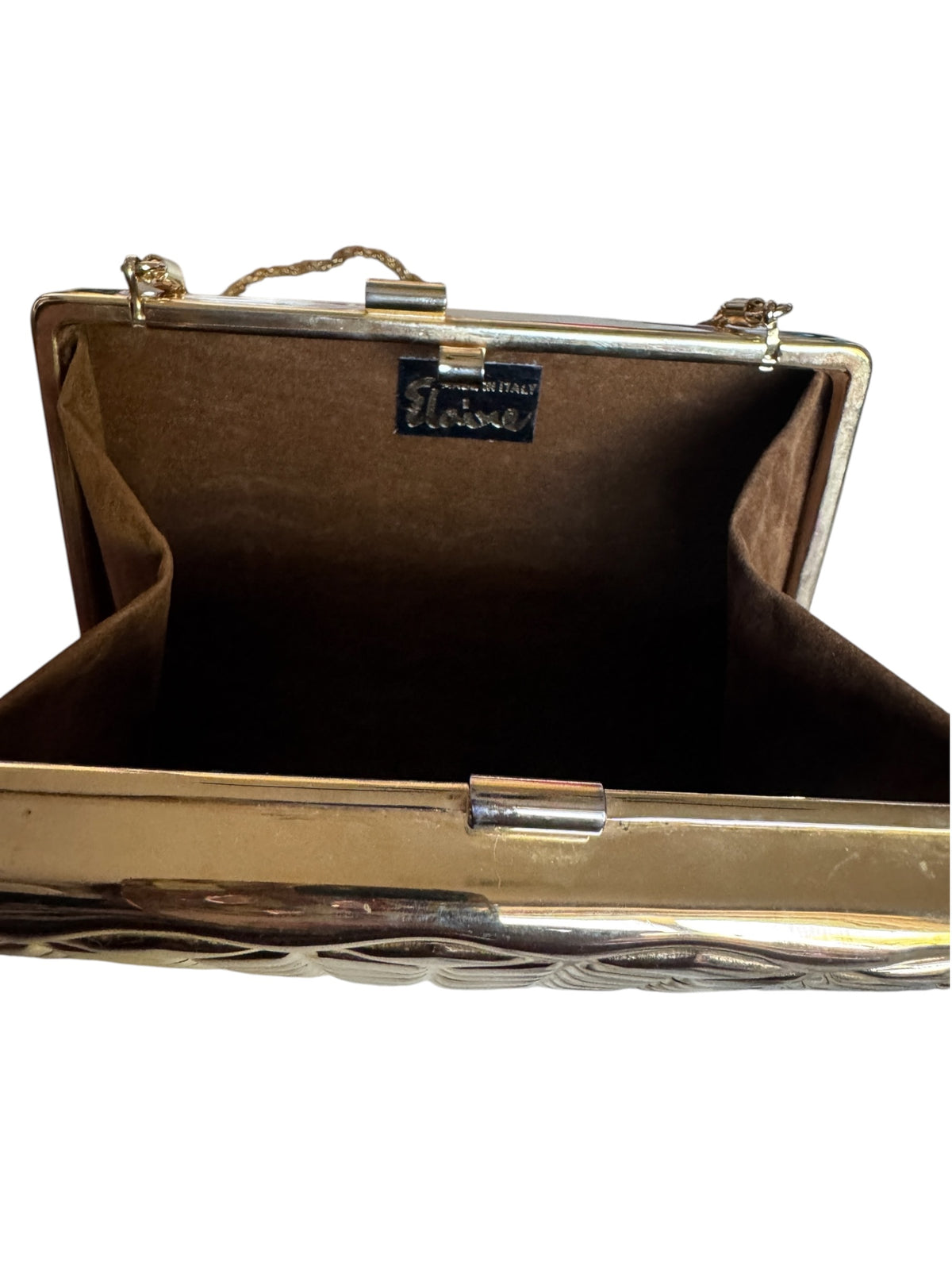 No. 22 Italian Vintage Gold Metal Evening Bag