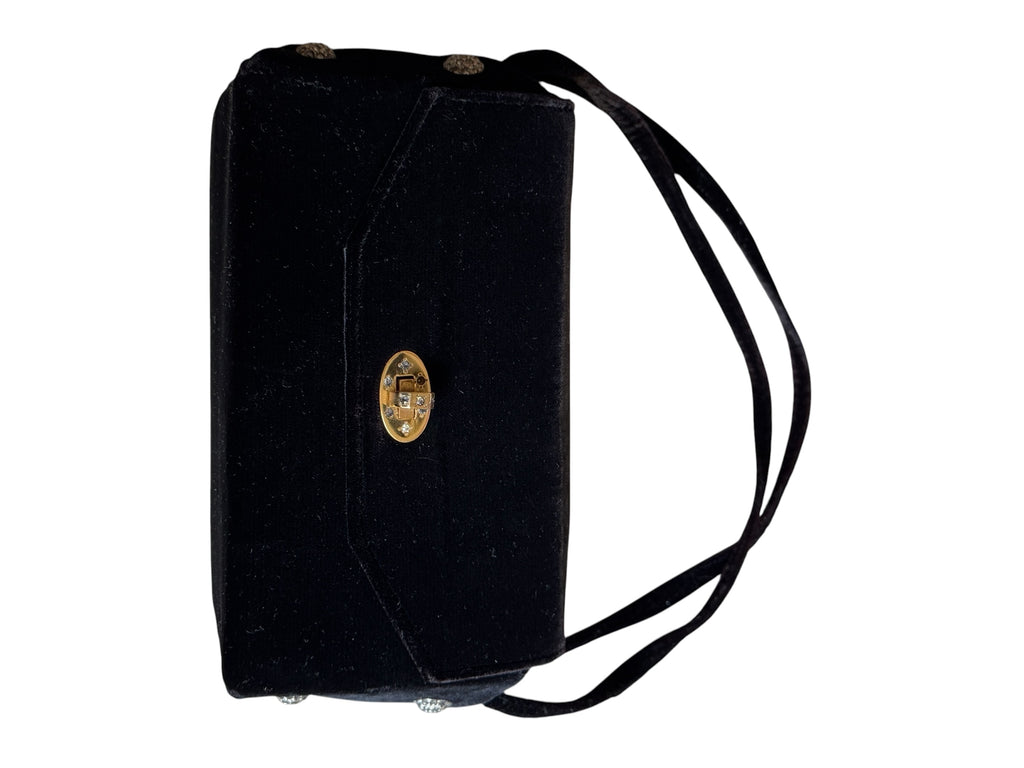 No. 35 Black Velvet Evening Bag + Vanity Set