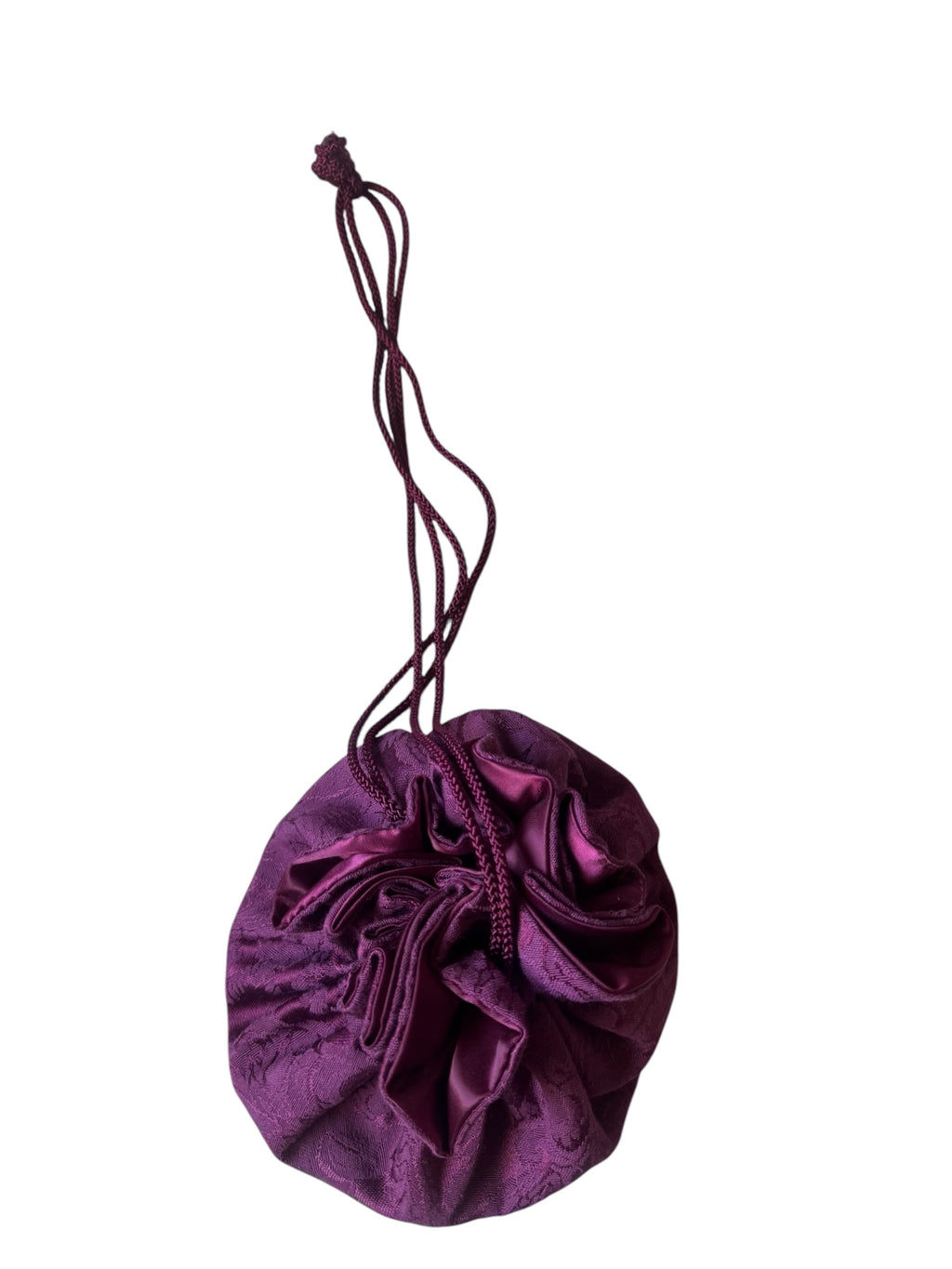 No. 16 Plum Velvet Drawstring Cocktail Bag