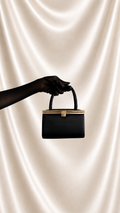 No. 31 Black Satin Vanity Box Purse