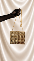 No. 22 Italian Vintage Gold Metal Evening Bag