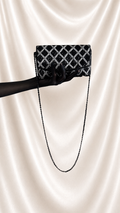 No. 29 Vintage Black & Silver Beaded Evening Bag