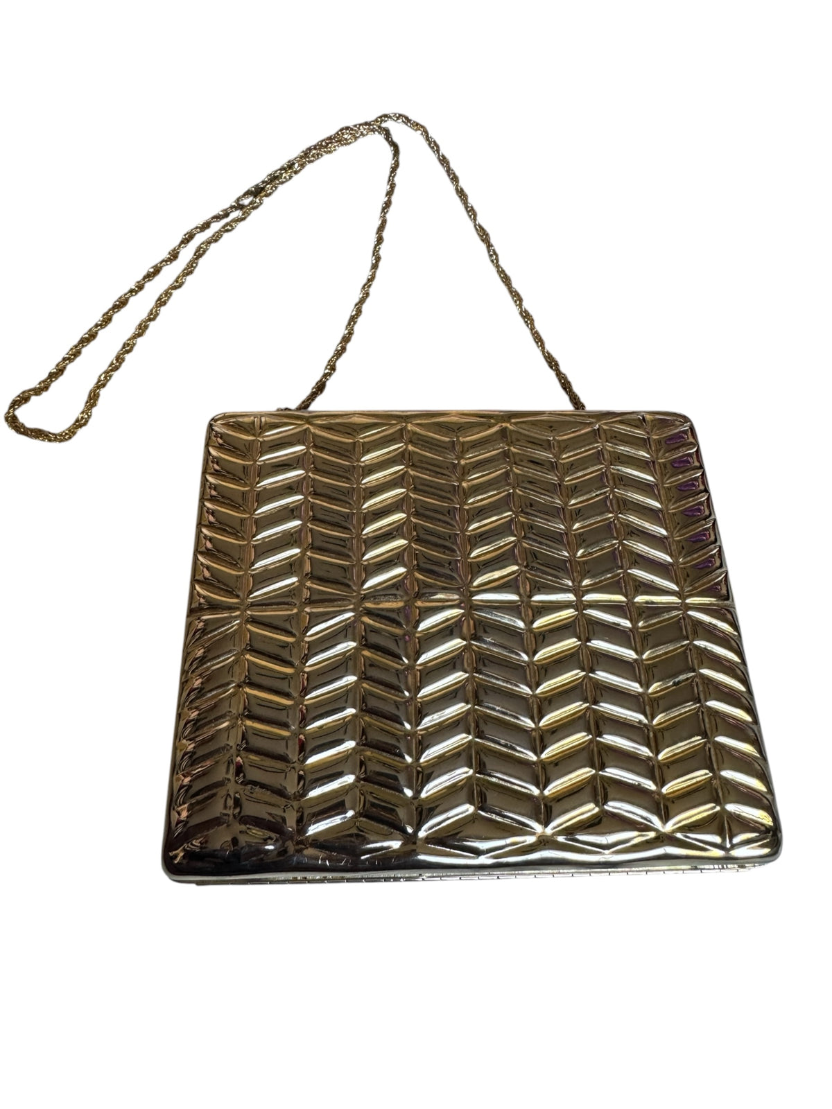 No. 22 Italian Vintage Gold Metal Evening Bag